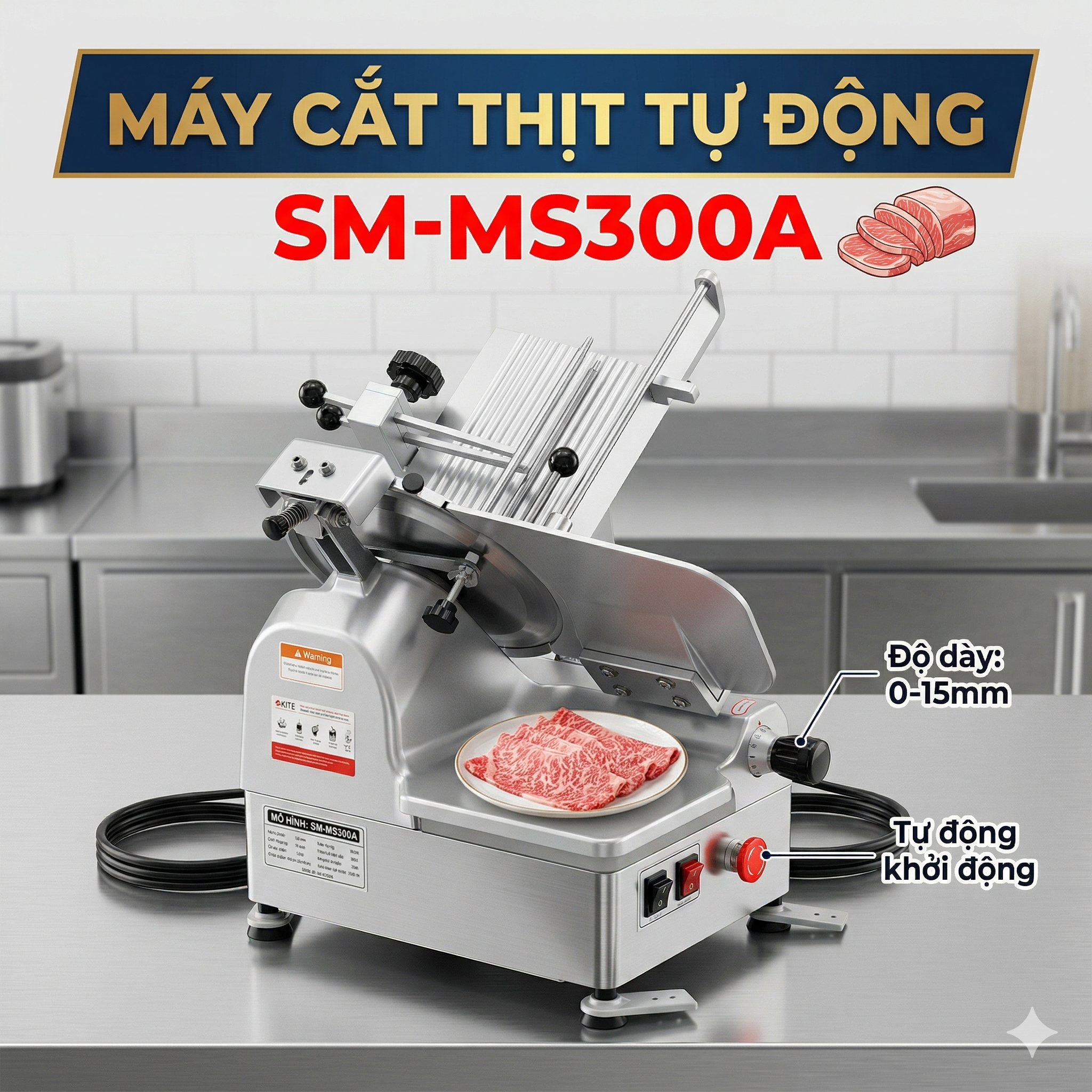 Máy Cắt Thịt Tự Động SM-MS300A